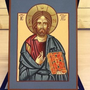 Icona rumena"Cristo Salvatore"realizzata a Mano su legno pezzo numerato cm.10x14h