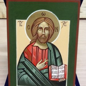 Icona rumena"Cristo,Maestro e Giudice"realizzata a Mano pezzo numerato cm.10x14h