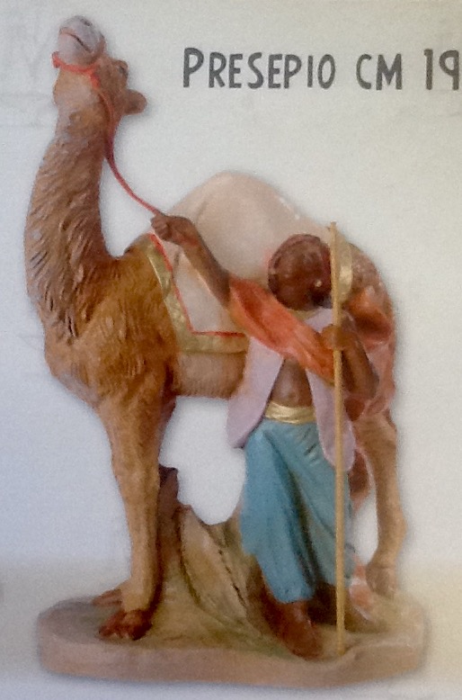 Statuina Fontanini Cammelliere Con Cammello Realizzata In Resina Rifinita A Mano Per Presepe Cm 19 Arte Sacra Candotti