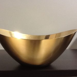 Patena,ciotola in metallo dorato h.cm.8 diametro cm.18x16