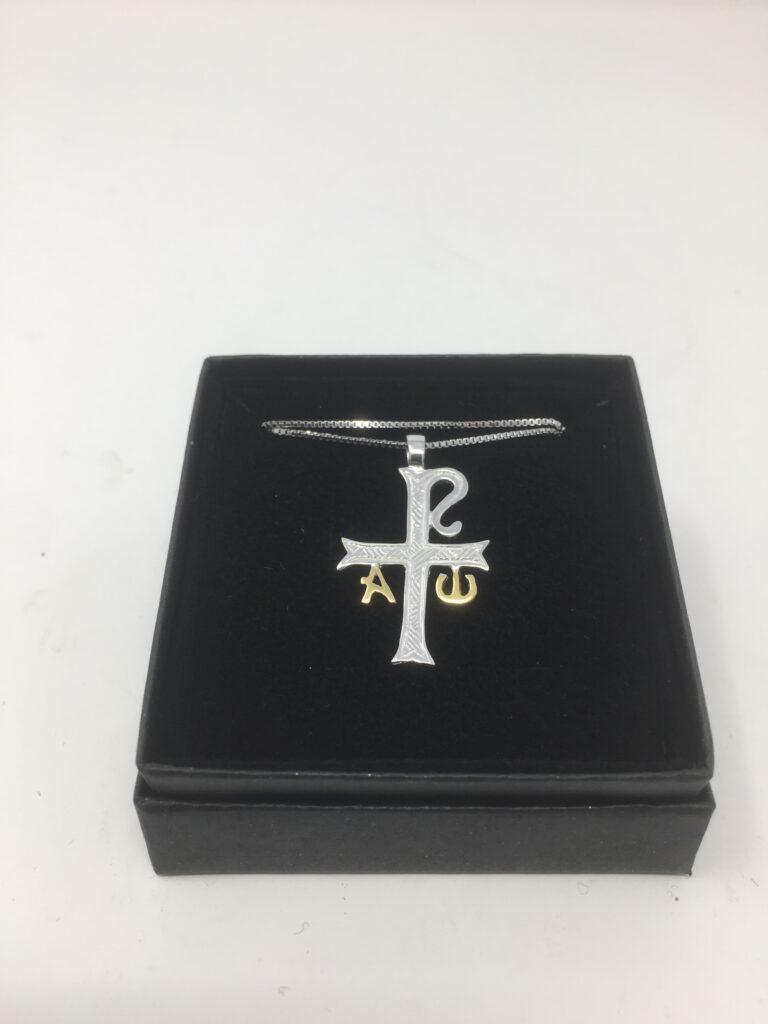 Collana Con Ciondolo Croce In Oro Con Diamanti Neri E Rubini - Foto 8