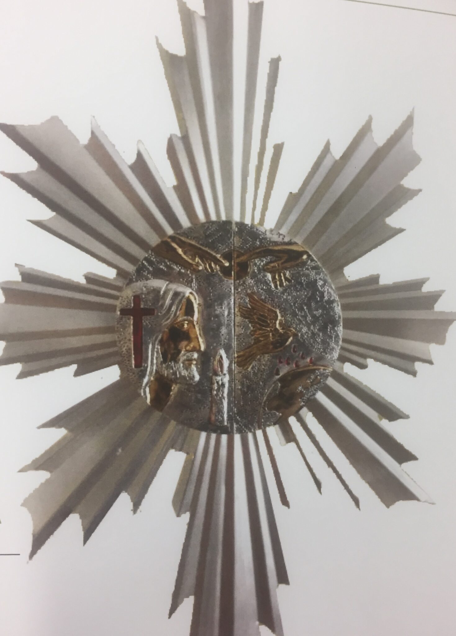 Scatola porta chiavi tabernacolo realizzato in metallo dorato cm.9x4 h.2.5  - Arte Sacra Candotti