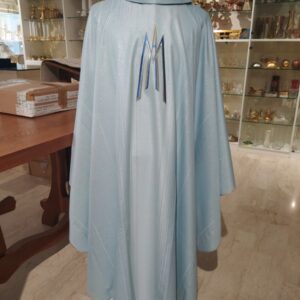 Casula mariana rigata celeste 60%lana 40%seta, novità