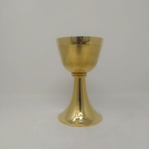 Pisside ottone dorato, h 20 coppa 10,5 cm