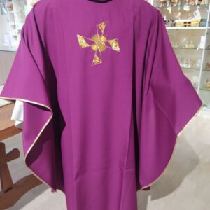 Casula color morello economica 100% poliestere, ricamo diretto