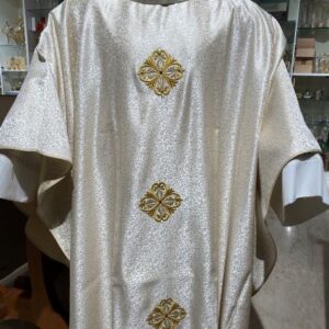 Casula ricamo tre croci in acetato/lurex nei 4 colori