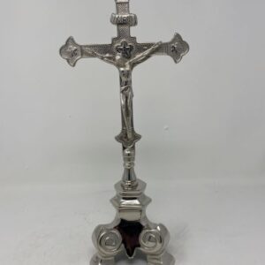 Croce con base argentata H 35cm