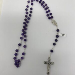 Rosario vera ametista grano da 6mm