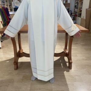 Camice lana/terital doppio gigliuccio color beige fatto a mano