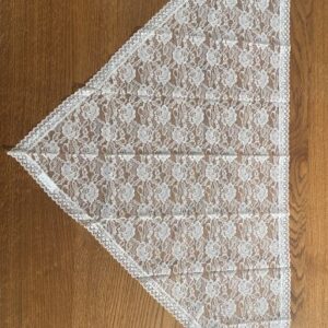 Velo triangolo bianco 120x60cm 100% sintetico