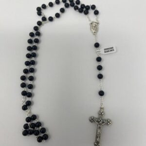 Rosario onice nero grani da 6mm